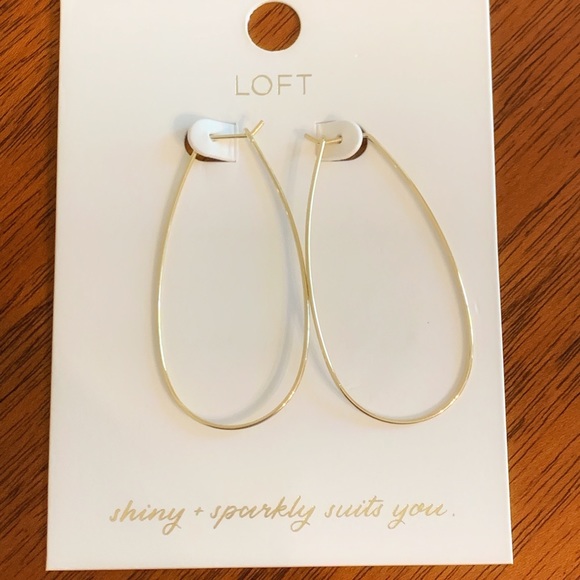 Jewelry - Oval Hoop Earrings  (Gold only available)